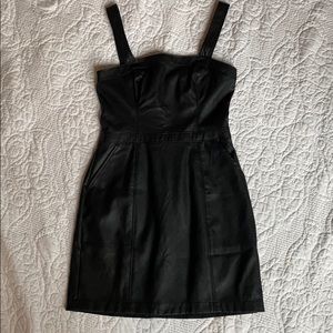ABERCROMBIE faux leather pinafore dress XS